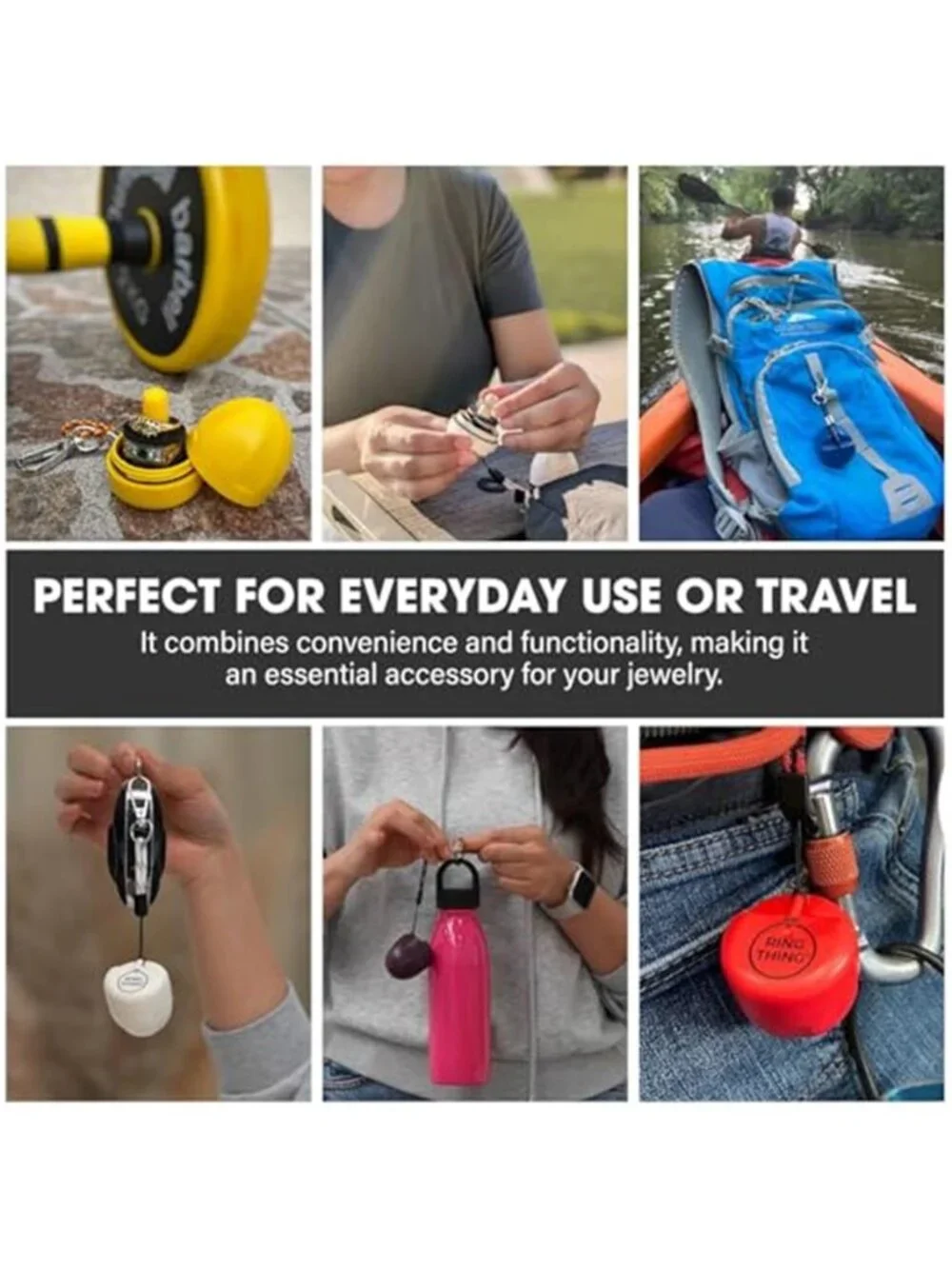 Waterproof Ring Holder Travel Jewelry Case Floating Ring Storage Box